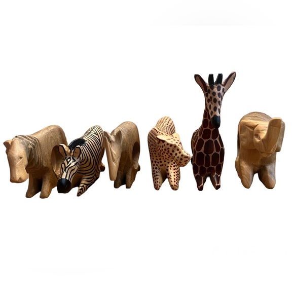 African safari six napkin rings - Picture 2 of 8
